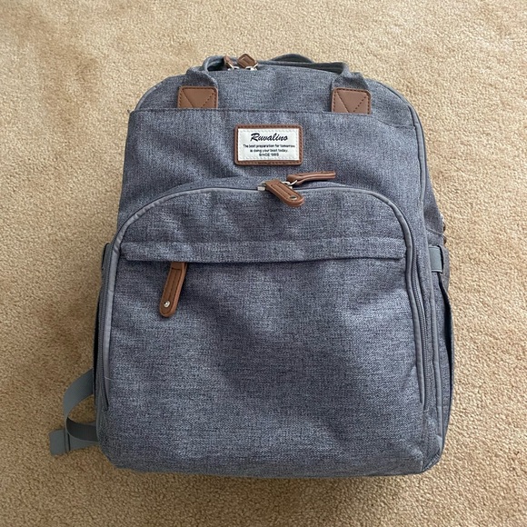 ruvalino Handbags - RUVALINO Diaper Bag Backpack, Multifunction Travel Backpack gray